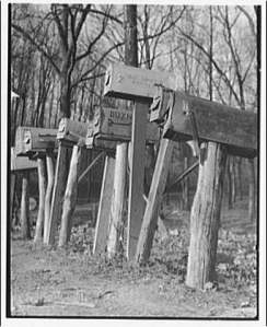 Row of rural mailboxes Library of Congress Photos 5a46561r