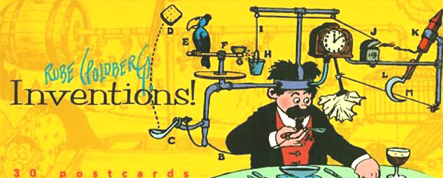 Rube Goldberg postcard book cover Rube Goldberg postcard book cover