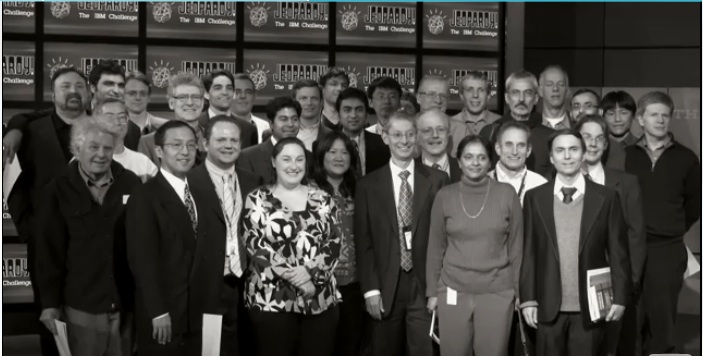 IBM Watson Team posing after Jeopardy