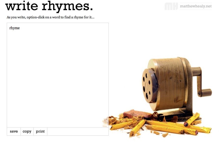 WriteRhymes screenshot WriteRhymes screenshot