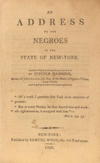 Jupiter Hammon Address to the Negroes of New-York Jupiter Hammon Address to the Negroes of New-York