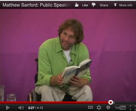 Matthew Sanford reading from his book: demo video screenshot